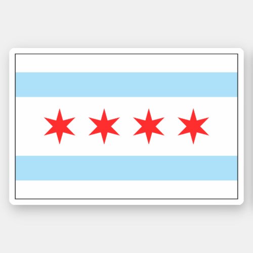 Chicago flag sticker