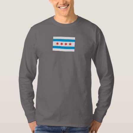 Chicago Flag T-shirt Long Sleeve