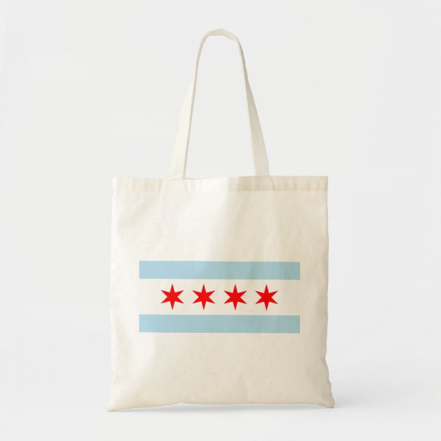 Chicago flag tote bag (Front)