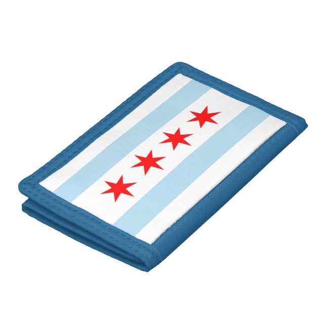 Chicago Flag Trifold Wallet (Top)