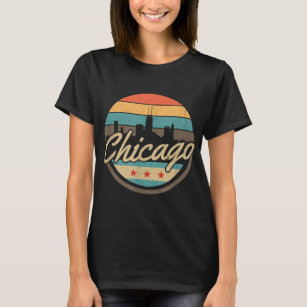 Chicago Flag Tshirt Skyline Vintage Illinois USA S