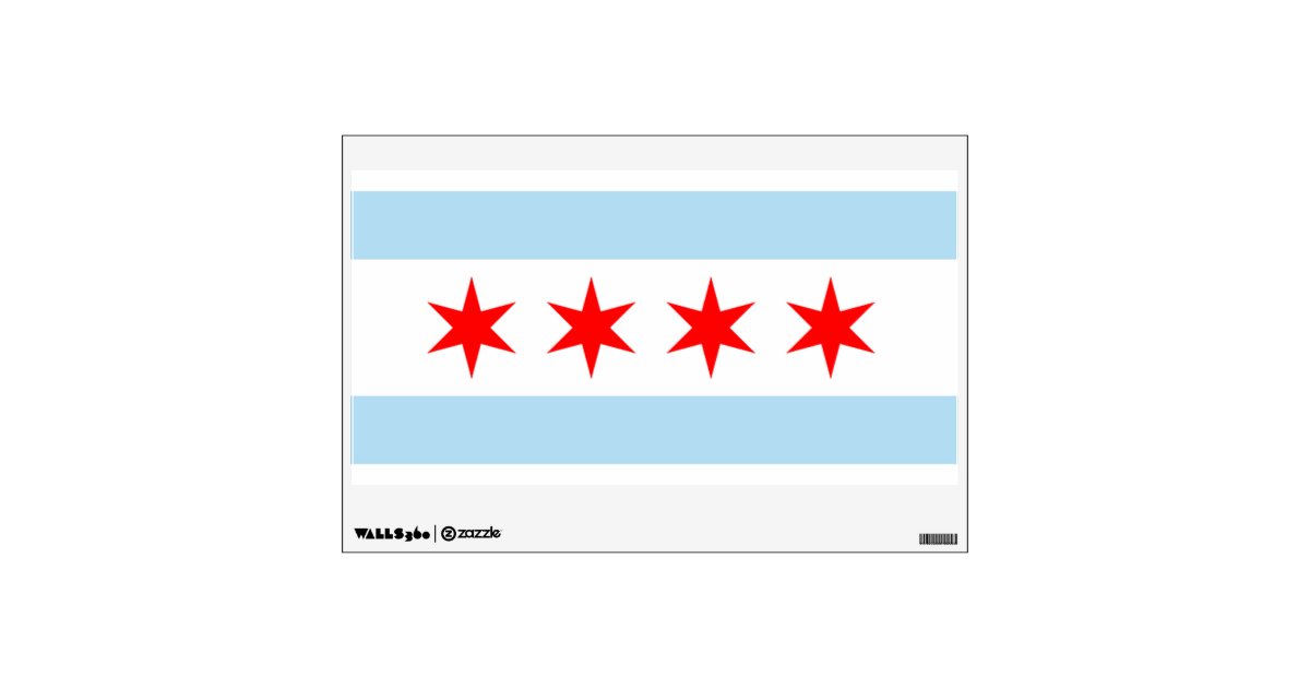 Chicago Flag Wall Decal Zazzle