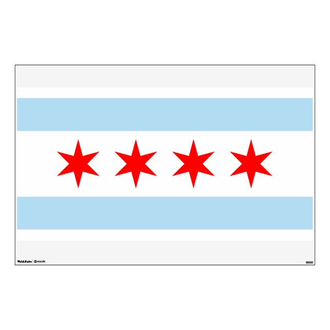 Chicago Flag Wall Decal (Front)