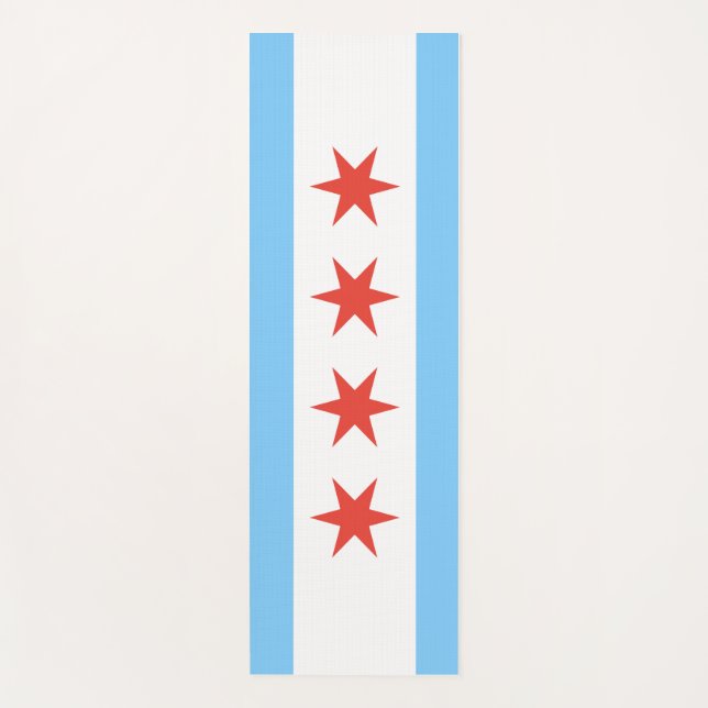 Chicago Flag Yoga Mat (Front)