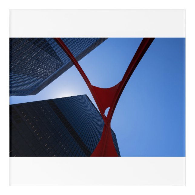 Chicago Flamingo Acrylic Print (Front)