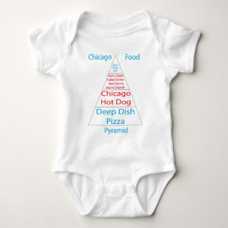 Chicago Food Pyramid Baby Bodysuit