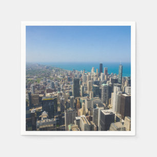 Chicago From Above Paper Napkins