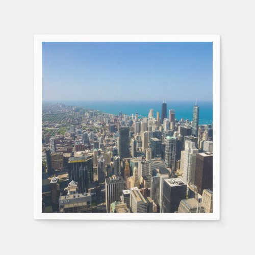 Chicago From Above Paper Napkins