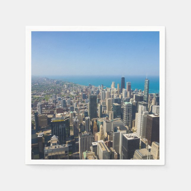 Chicago From Above Paper Napkins (Front)