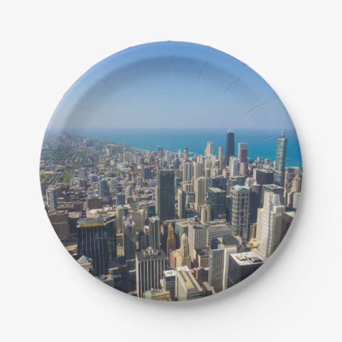 Chicago From Above Paper Plates