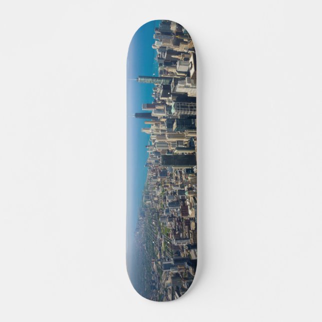 Chicago From Above Skateboard Deck (Front)