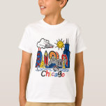 Chicago Fun Kids Skyline T-shirt at Zazzle