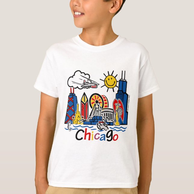 Chicago Fun Kids Skyline T-Shirt (Front)