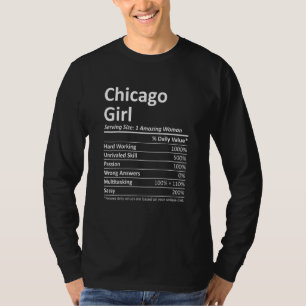 Chicago Girl Il Illinois Funny City Home Roots Usa T-Shirt