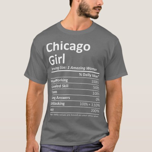CHICAGO GIRL IL ILLINOIS Funny City Home Roots USA T_Shirt