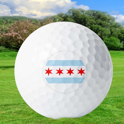 Chicago Golf Balls Illinois state Flag  Patriots Golf Balls