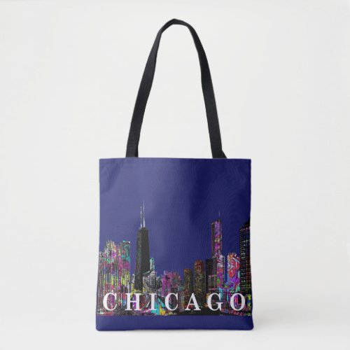 Chicago graffiti tote bag