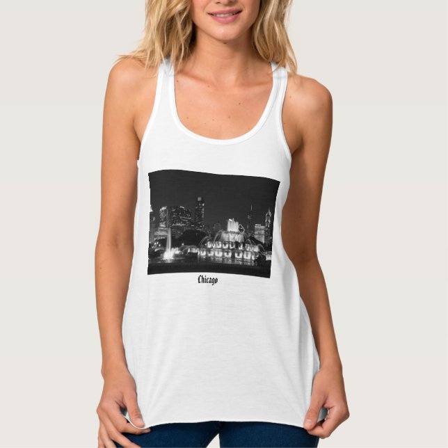 Chicago Grant Park Grayscale Tank Top (Front)
