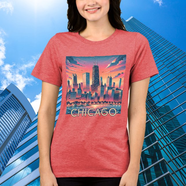 CHICAGO Graphic T-Shirt Tri-Blend Shirt (Creator Uploaded)