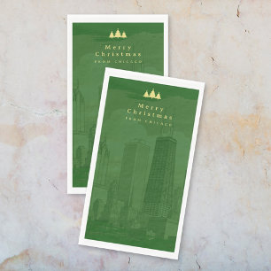 Chicago Green Gold Custom Paper Napkins