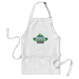 Chicago Green Ribbon Taxi Logo - Fan Art Adult Apron