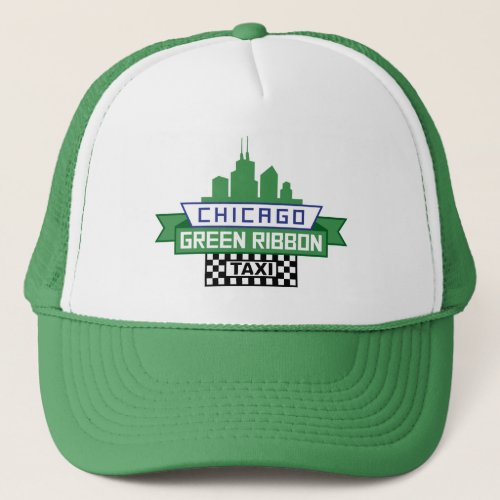Chicago Green Ribbon Taxi Logo _ Fan Art  Trucker Hat