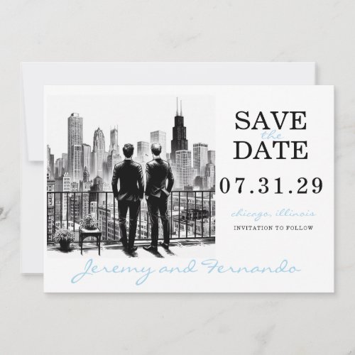 Chicago Grooms Save The Date