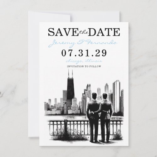 Chicago Grooms Save The Date
