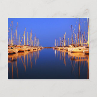 Chicago Harbor at Dusk Postcard