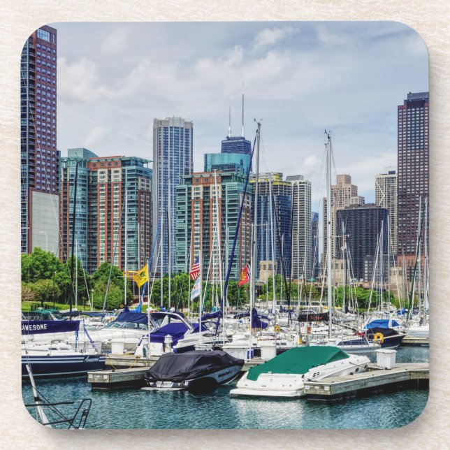 Chicago Harbor Beverage Coaster (Front)