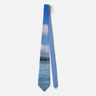 Chicago Harbor Lighthouse Painterly Neck Tie