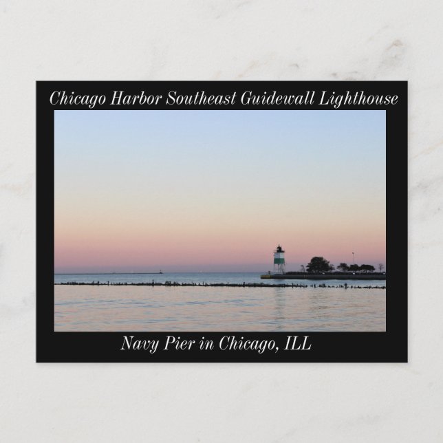 Chicago Harbor   Postcard (Front)
