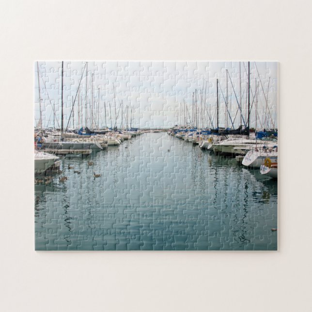 Chicago Harbor - Sailboats at Rest Puzzle (Horizontal)