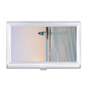 Chicago Harbor Southeast Lighthouse Business Card Case