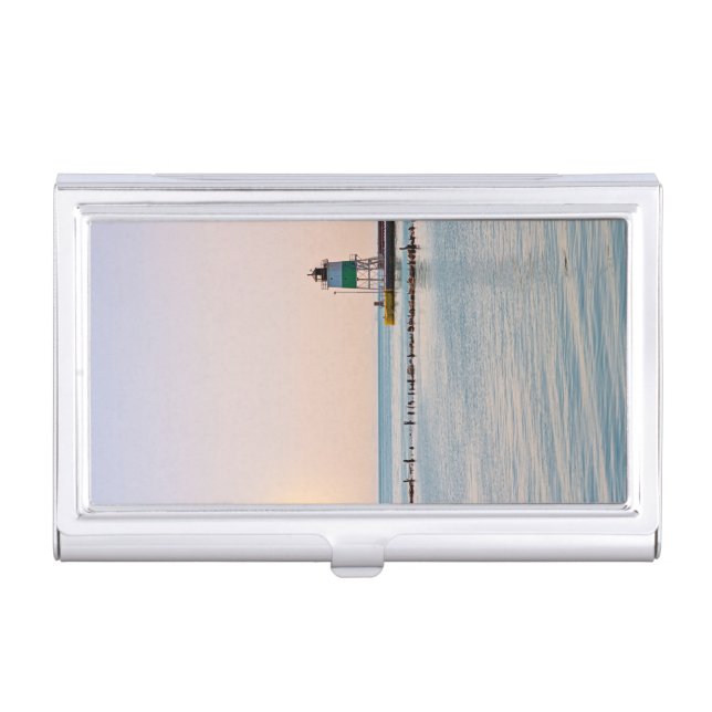 Chicago Harbor Southeast Lighthouse Business Card Case (Front)