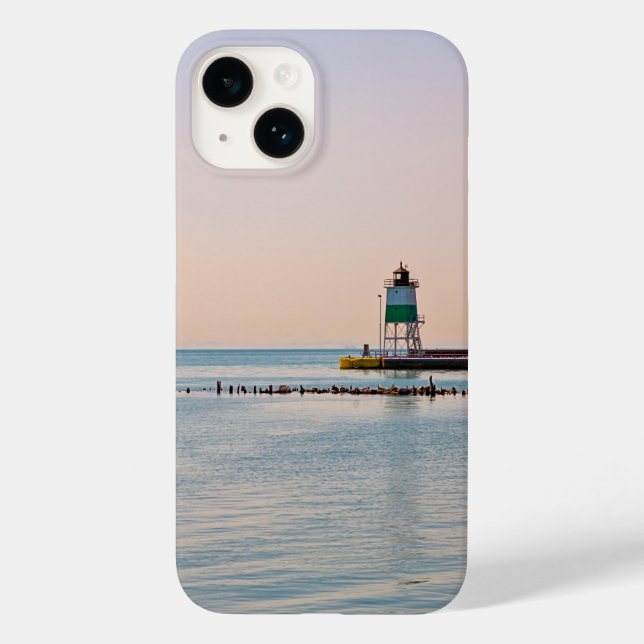 Chicago Harbor Southeast Lighthouse Case-Mate iPho iPhone Case (Back)