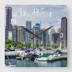 Chicago Harbor Wall Clock