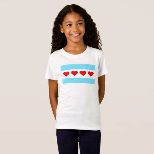 Chicago Heart Flag Child T_Shirt
