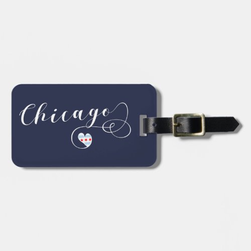 Chicago Heart Luggage Tag Template Illinois