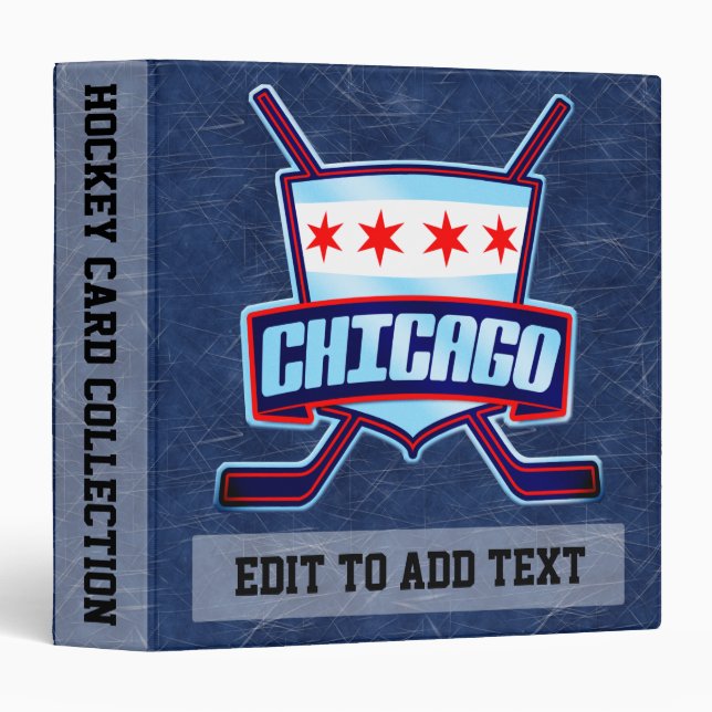 Chicago Hockey Trading Card Album Binder (Front/Spine)