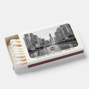 Chicago Home Decor Personalized Guest Favor Matchboxes