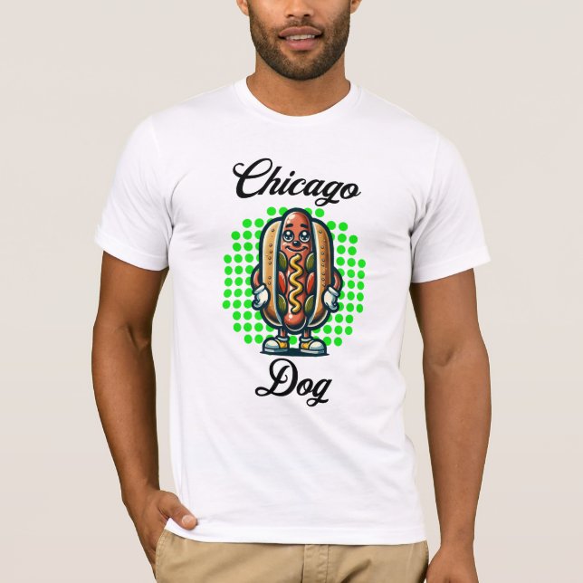 Chicago Hot dog Retro Pop Art T-Shirt (Front)