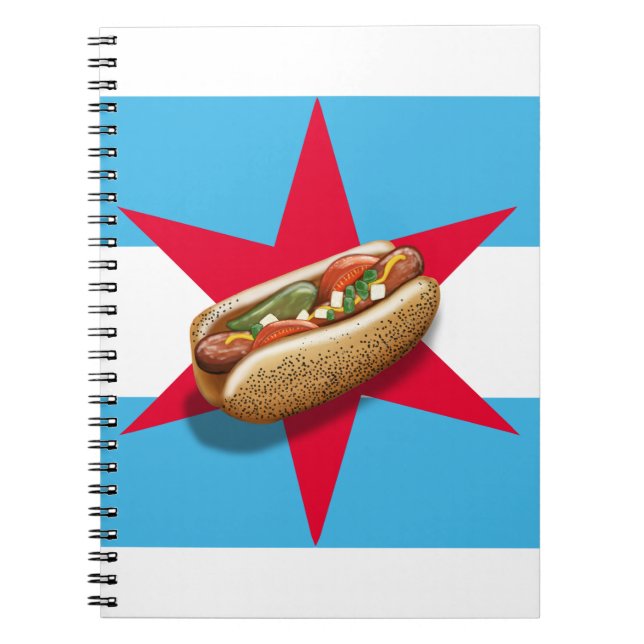 Chicago HotDog Spiral Notebook (Front)