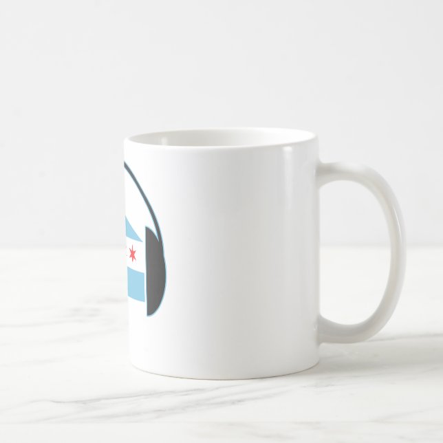 Chicago House Flag Headphones Coffee Mug (Right)