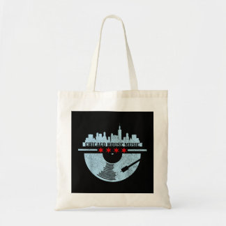 Chicago House Music Vintage Vinyl Dj Raver Flag Sk Tote Bag