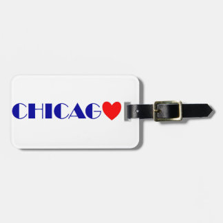 chicago i love luggage tag