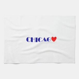 chicago i love you kitchen towel