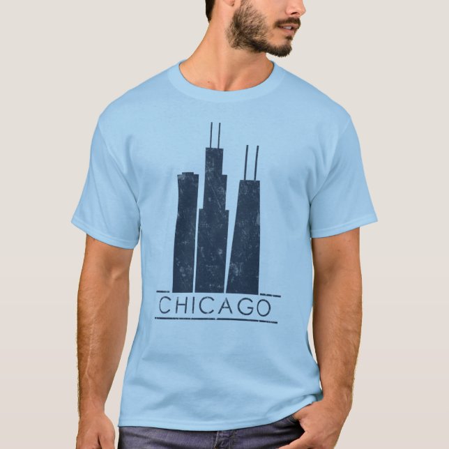Chicago - Iconic Skyscrapers T-Shirt (Front)