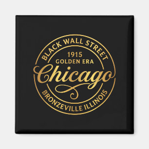 Chicago Il Bronzeville Black Wall Street Golden Er Magnet