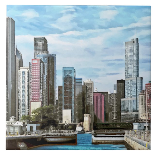 Chicago IL - Chicago Harbor Lock Tile (Front)